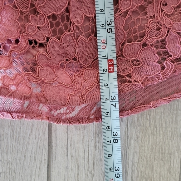 City Chic Rose Pink Sienna Lace Fit and Flare Mini Dress Size 20 - Picture 11 of 14